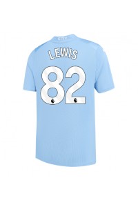 Manchester City Rico Lewis #82 Jalkapallovaatteet Kotipaita 2023-24 Lyhythihainen